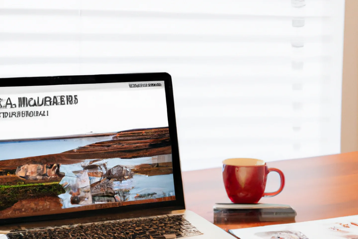 Laptop on a desk displaying a land listing website for selling Indiana property
