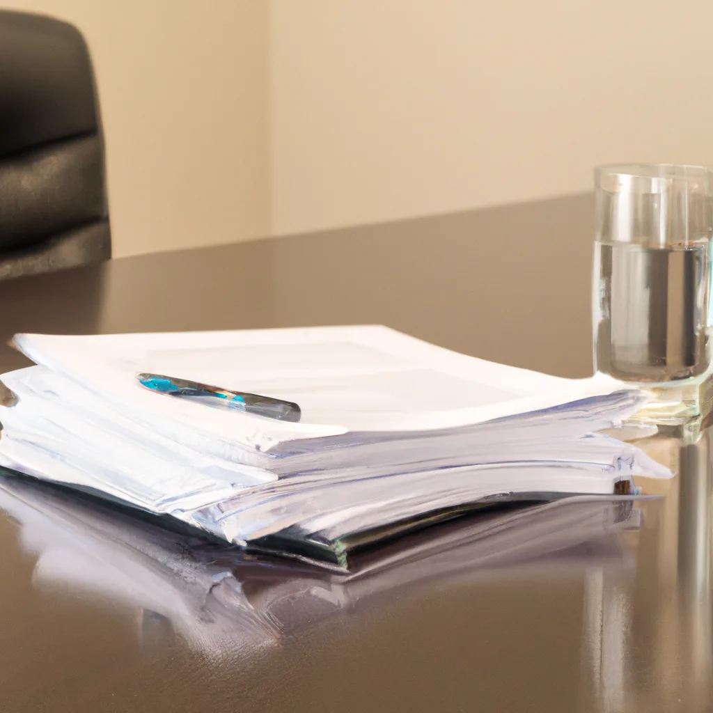 Closing documents for an Indiana land sale on a conference table